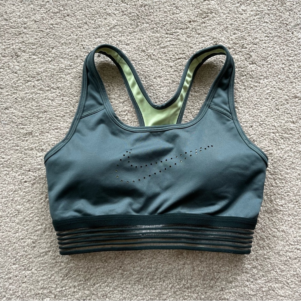 Nike Dri-Fit Teal and Lime Green Sports Bra